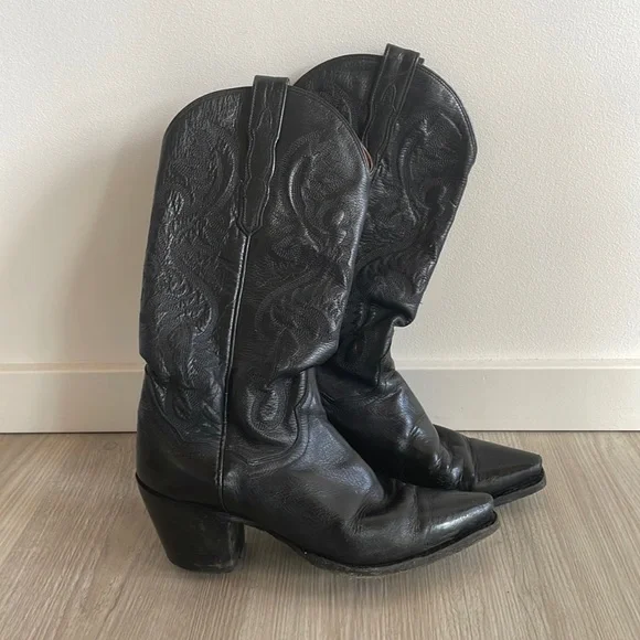Dan Post | Shoes | Dan Post Vintage Black Cowboy Boots  display picture 1